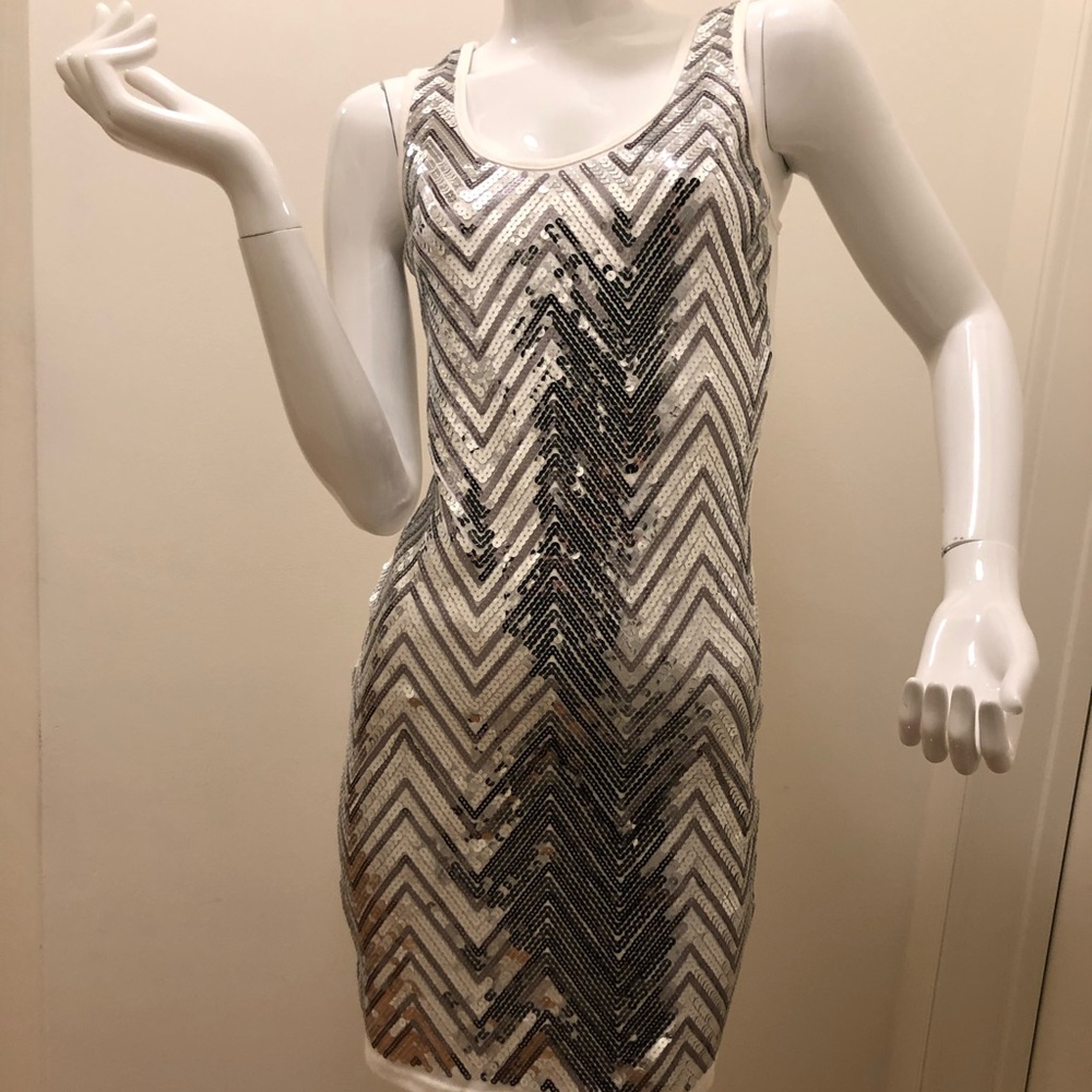 White tank sequin dress
